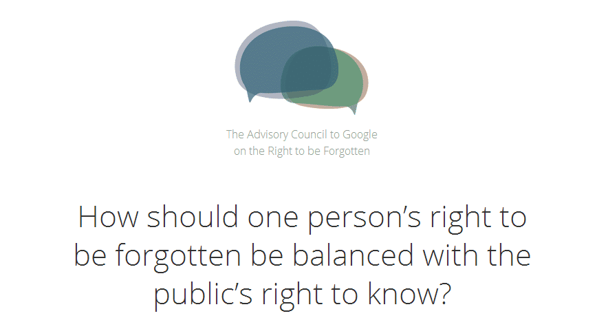 How should one person’s right to be forgotten be balanced with the public’s right to know?
