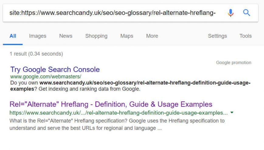 How do you check if a website is indexed?