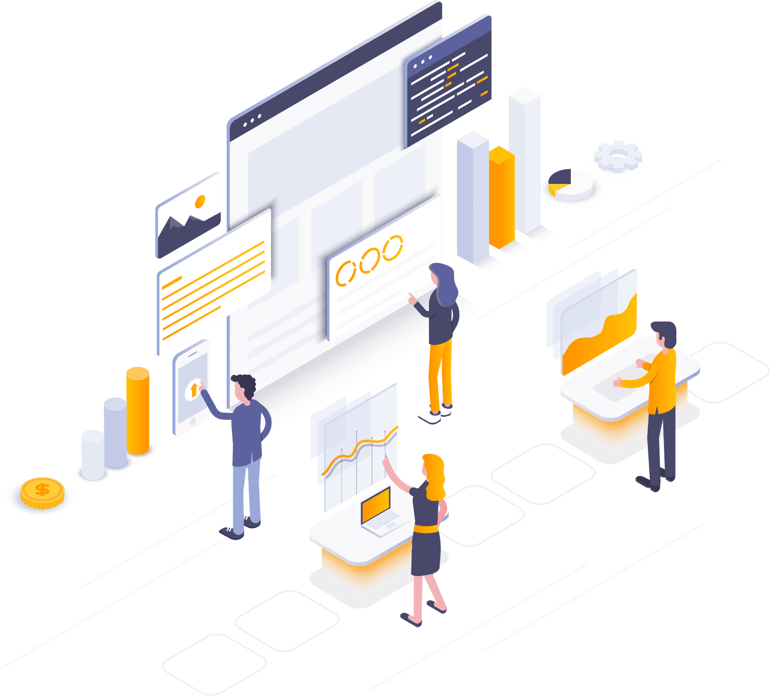SEO team at work
