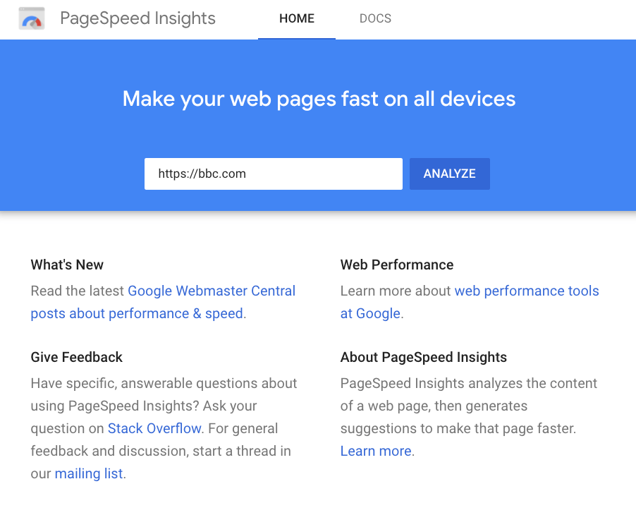 PageSpeed Insights