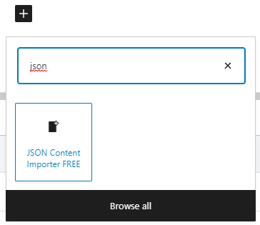 JSON block in Gutenburg